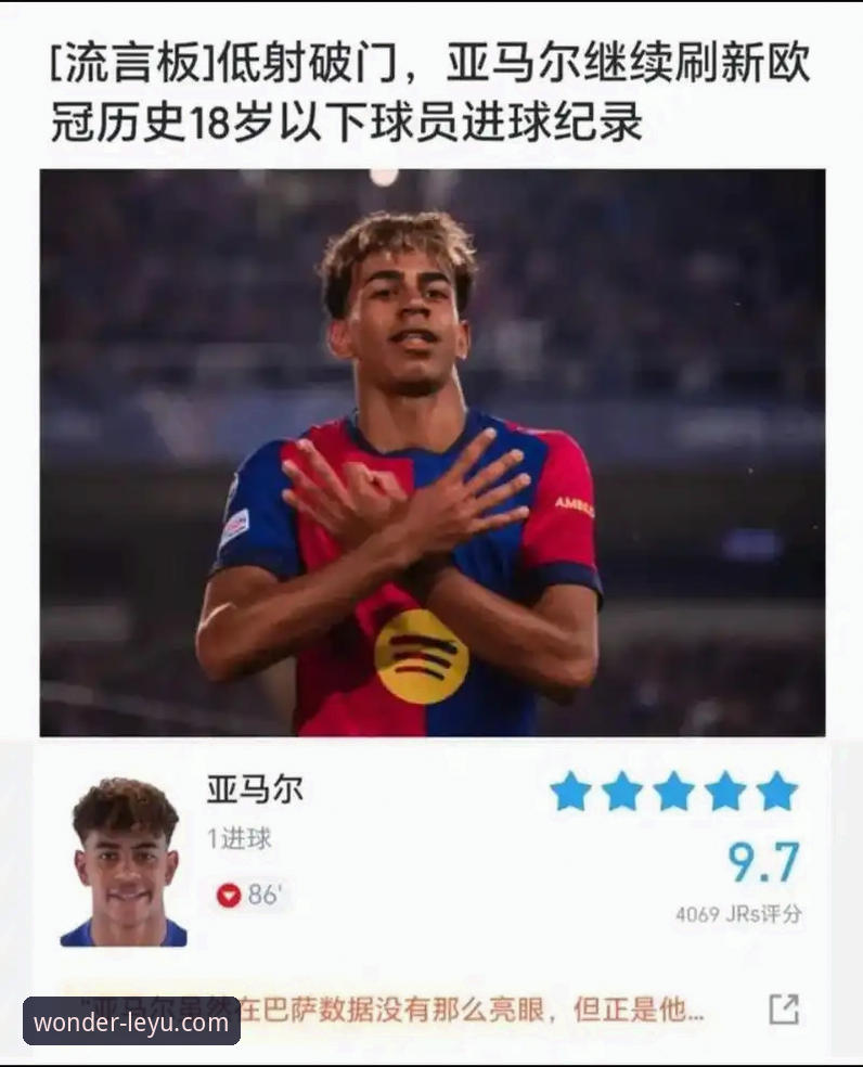 亚马尔世界杯首球创纪录 18岁天才改写历史